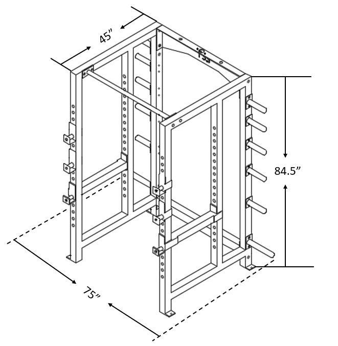 3x3 Power Rack with weight storage - Image 3