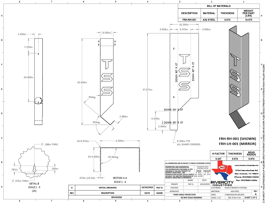 Wall Mounted Foam Roller Holder - Image 3